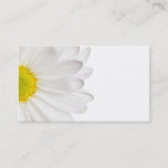 White Daisy Flower Background Customized Daisies Business Card
