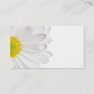 White Daisy Flower Background Customized Daisies Business Card