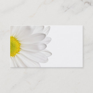 White Daisy Flower Background Customized Daisies Business Card