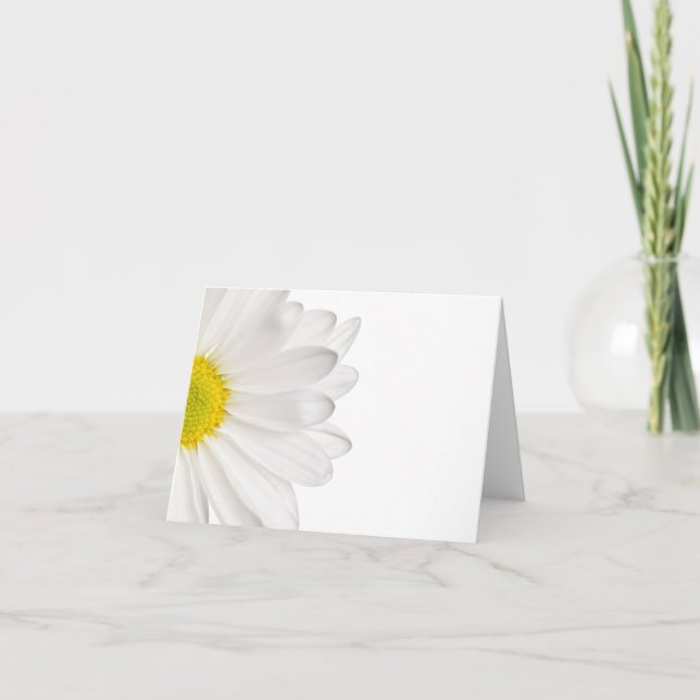 White Daisy Flower Background Customized Daisies Card (Front)