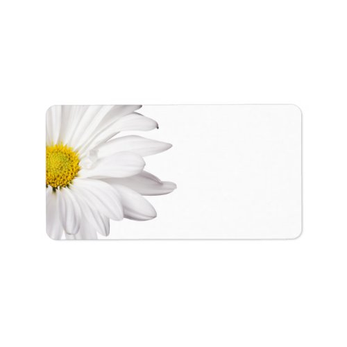 White Daisy Flower Background Customized Daisies Label