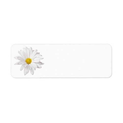 White Daisy Flower Background Customized Daisies Label