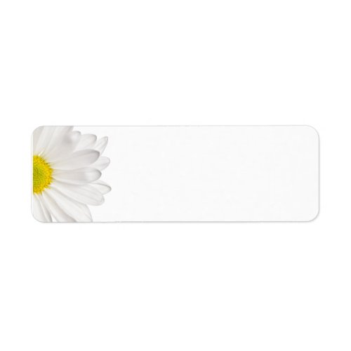 White Daisy Flower Background Customized Daisies Label