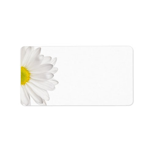 White Daisy Flower Background Customized Daisies Label