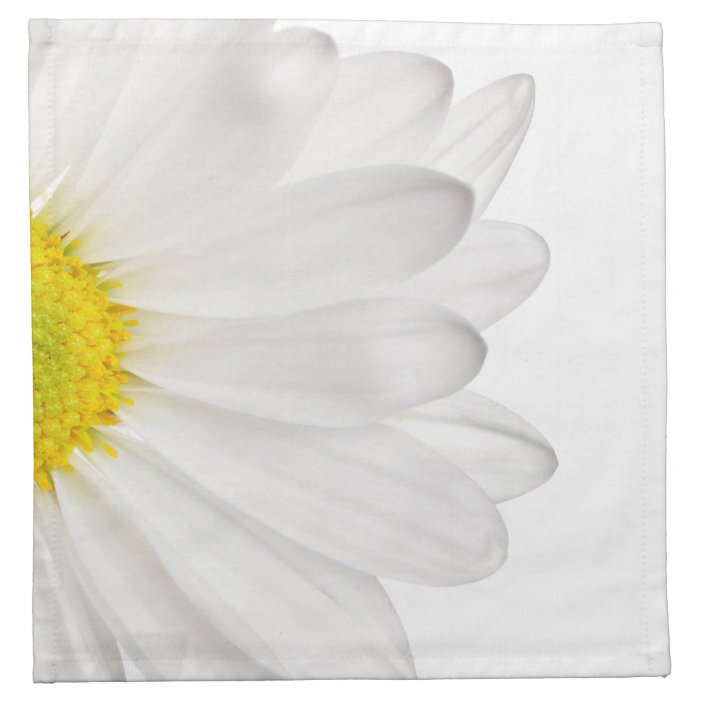 White Daisy Flower Background Customized Daisies Napkin | Zazzle.com