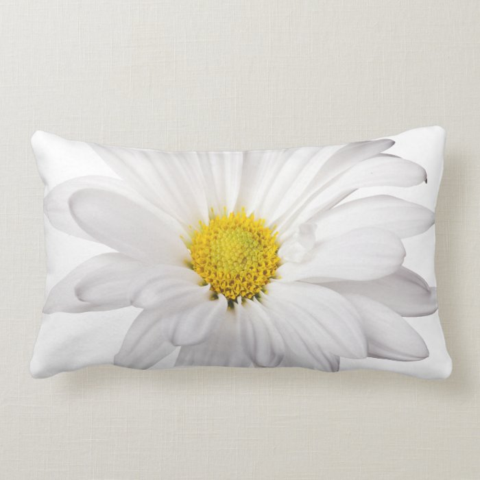 White Daisy Flower Background Customized Daisies Throw Pillow