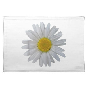 White daisy flower, blooming daisy, blooms, flower cloth placemat