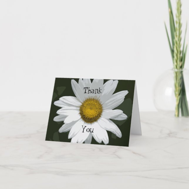 White Daisy Flower Bridesmaid Thank You (Front)