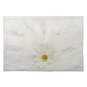 White Daisy Flower Cloth Placement Placemat