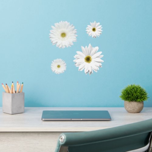 White Daisy Flower Set Wall Decal