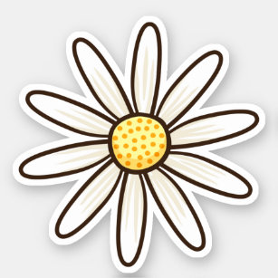 10/30/50PCS Cute Daisy Flower Cartoon Graffiti Stickers Car
