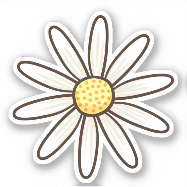 White daisy flower sticker | Zazzle White daisy flower sticker | Zazzle