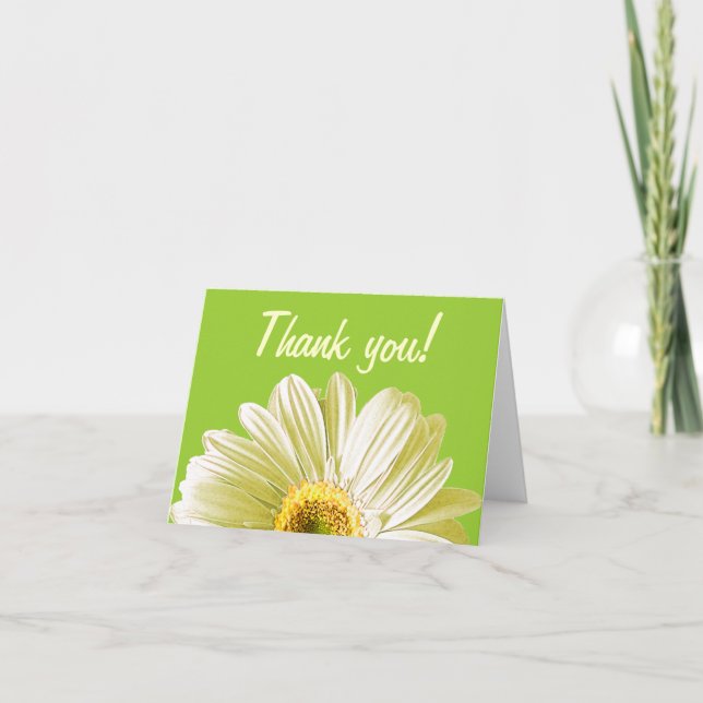 White Daisy Flower Thank You Or Custom (Front)