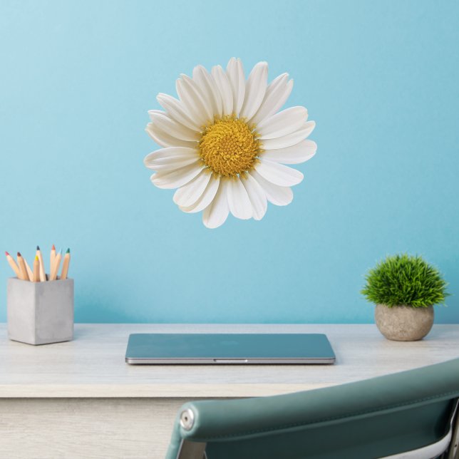 White Daisy Flower Wall Decal (Home Office 2)