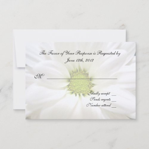 white daisy flower weddings custom invitations