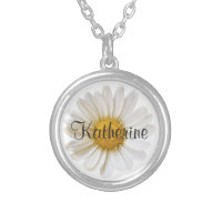 White Daisy Flower with Custom Name White