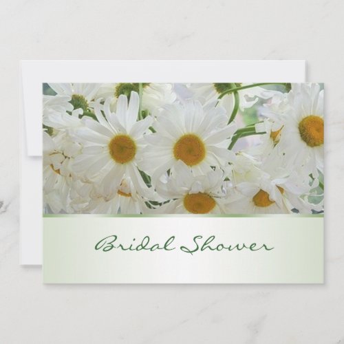 White daisy flowers Bridal Shower Invitation