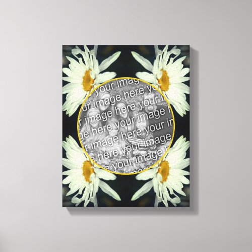 White Daisy Flowers Create Your Own Photo Canvas Print