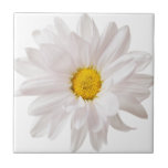 White Daisy Flowers Daisies Flower Floral Template Tile at Zazzle