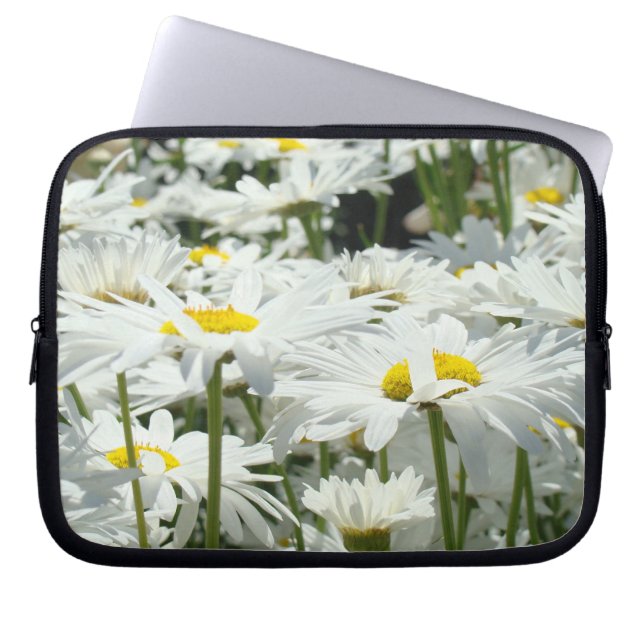 White Daisy Flowers Electronics Sleeves (Front)