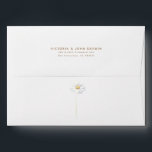 White Daisy Flowers Elegant Boho Modern Envelope<br><div class="desc">White daisy flowers envelopes</div>