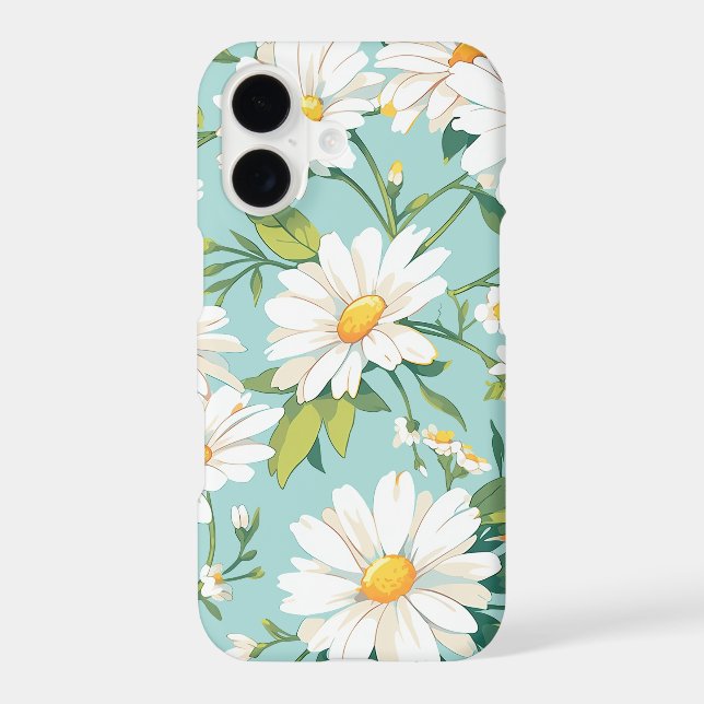 White Daisy Flowers Patterned Iphone Case (Back)