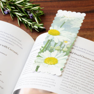 White Daisy Garden Bookmarks
