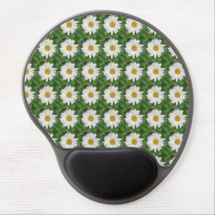 White Daisy Gel Mouse Pad