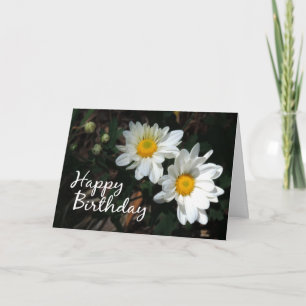 White Daisy Happy Birthday Scripture Card