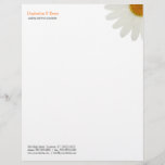 White Daisy Letterhead<br><div class="desc">A bright white daisy against a clean white background makes this letterhead so striking that it's sure to stand out from the crowd. Customize with your company name and contact information. Available with matching products.  


com</div>