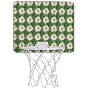 White Daisy Mini Basketball Hoop