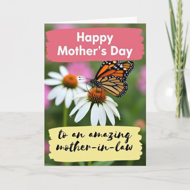 White Daisy Mothers Day Love Card (Front)