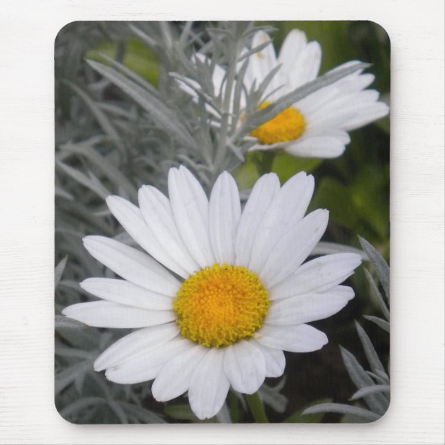 White Daisy Mouse pad (Front)
