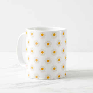 White daisy mug