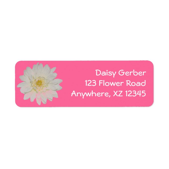 White Daisy Mum Label (Front)