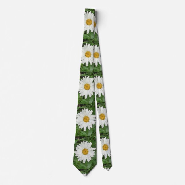 White Daisy Neck Tie (Front)