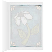 White Daisy on Blue Background - Collage Cards (Inside (Right))