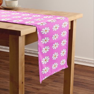 White daisy on pink
