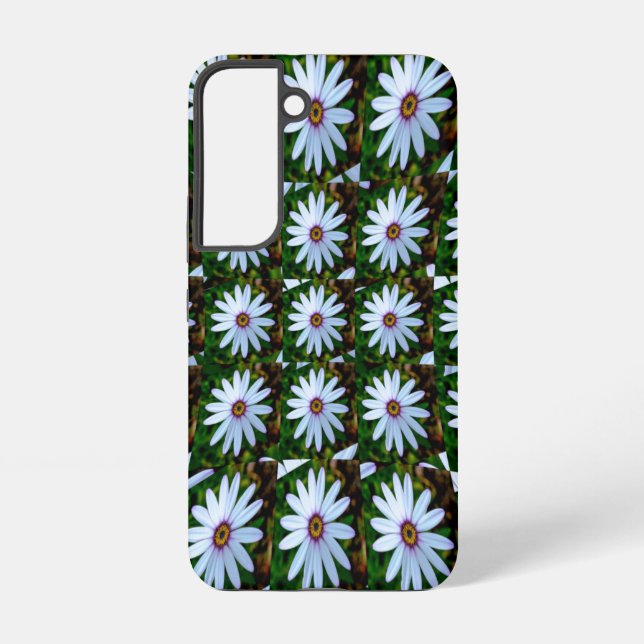 White Daisy Pattern Samsung Galaxy Case (Back)