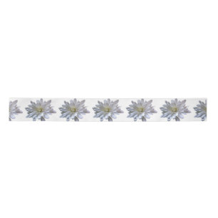 White daisy pattern white flowers satin ribbon