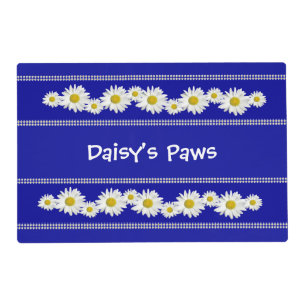 White Daisy Paws Placemat