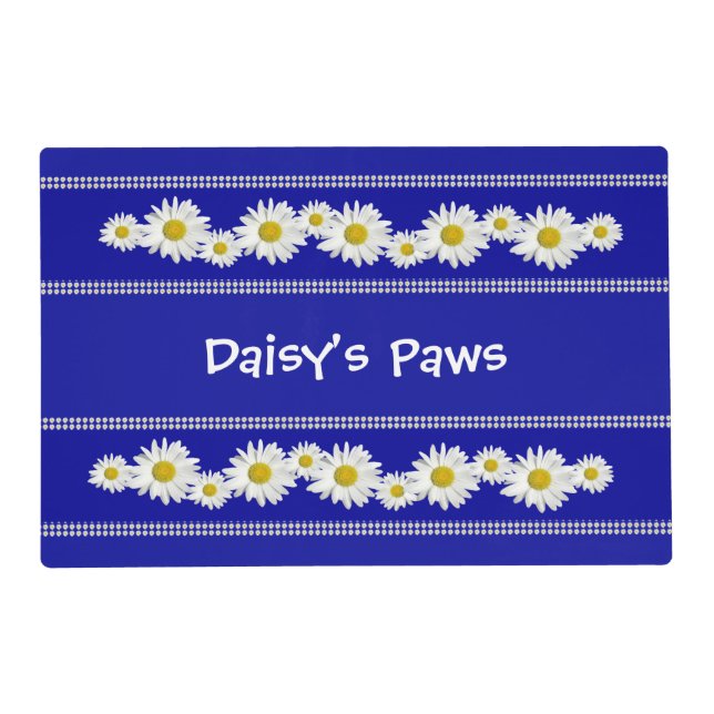 White Daisy Paws Placemat (Front)