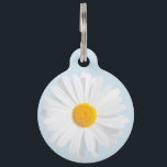 white daisy pet ID tag<br><div class="desc">pure white daisy</div>