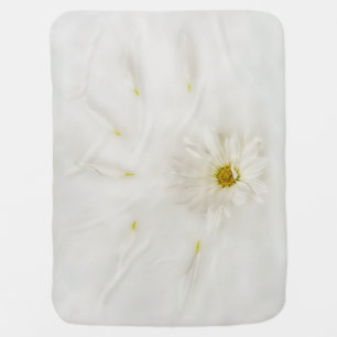 White Daisy Petals Baby Blanket