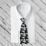 White Daisy Print Pattern Neck Tie<br><div class="desc">This design was created through digital art. It may be personalized by clicking the customize button and changing the color, adding a name, initials or your favorite words. Contact me at colorflowcreations@gmail.com if you with to have this design on another product. Purchase my original abstract acrylic painting for sale at...</div>
