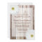 White Daisy Rustic Barn Wood Wedding Invitations