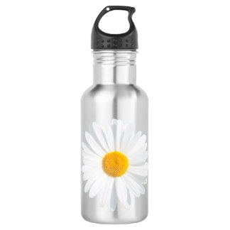 white daisy stainless steel water bottle
