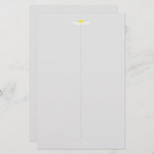 White Daisy Stationery