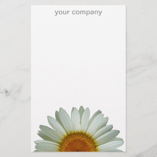 White Daisy Stationery (Front)