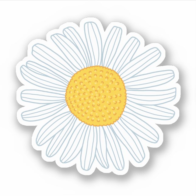 White daisy sticker (Front)
